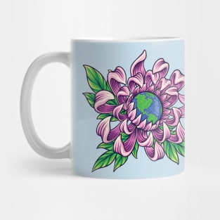 Earth in Flower Mug